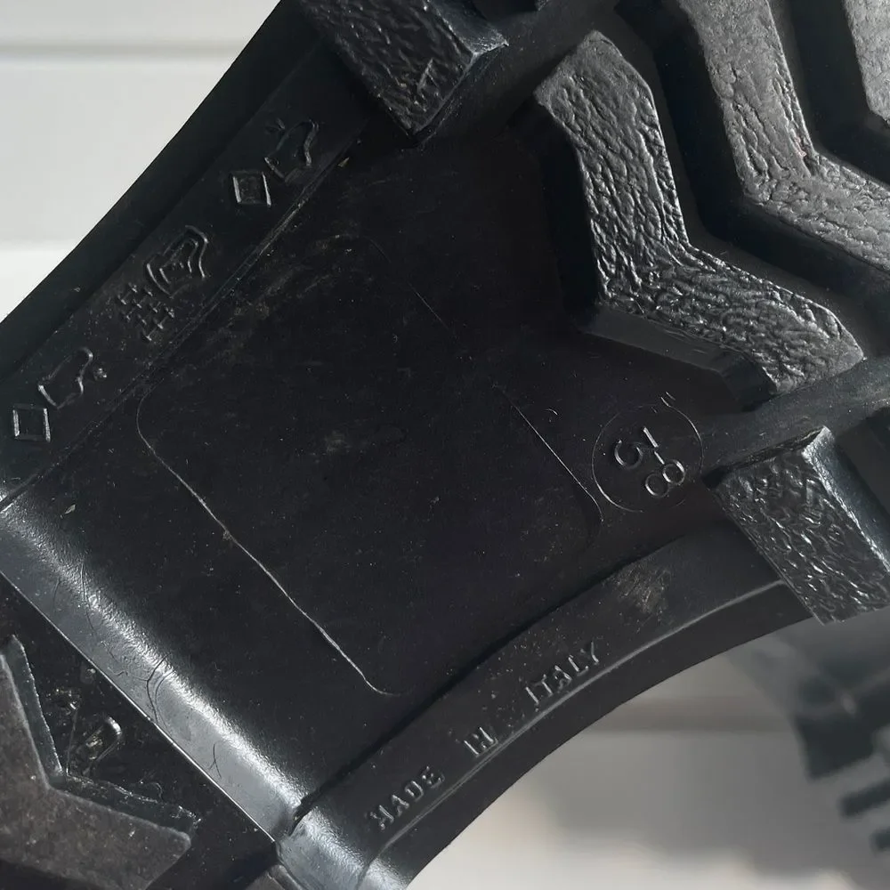 Burberry Kenyon Nova Check Belt Rain Snow Black Rubber Rain Boots Size 38/8 - Picture 11 of 14